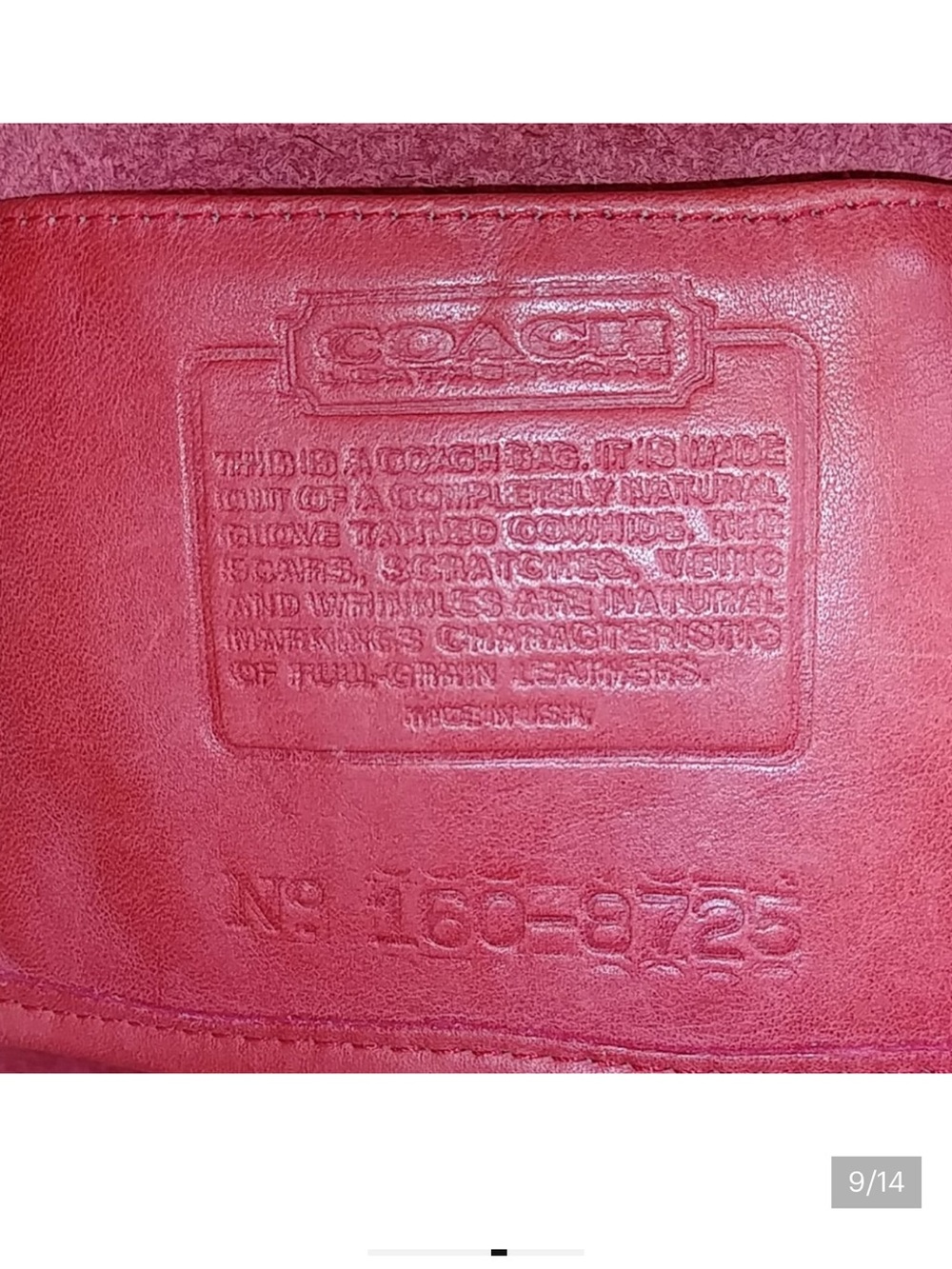 Coach Red Leather Drawstring Crossbody Bucket Bag - Picture 5 of 9